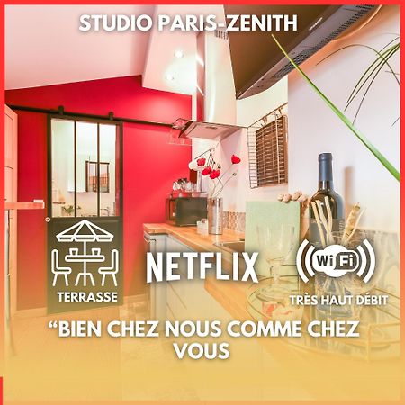 Paris-Zenith-Bienvenue-Terrasse-Netflix Apartman Pantin Kültér fotó